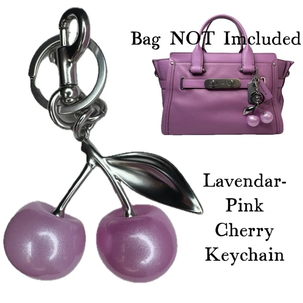Lavender-Pink Cherry Keychain